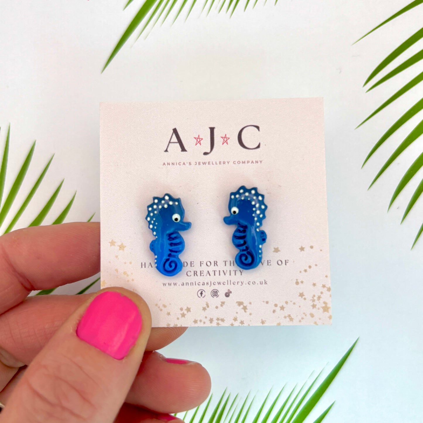 Azure Blue Ombre Seahorse