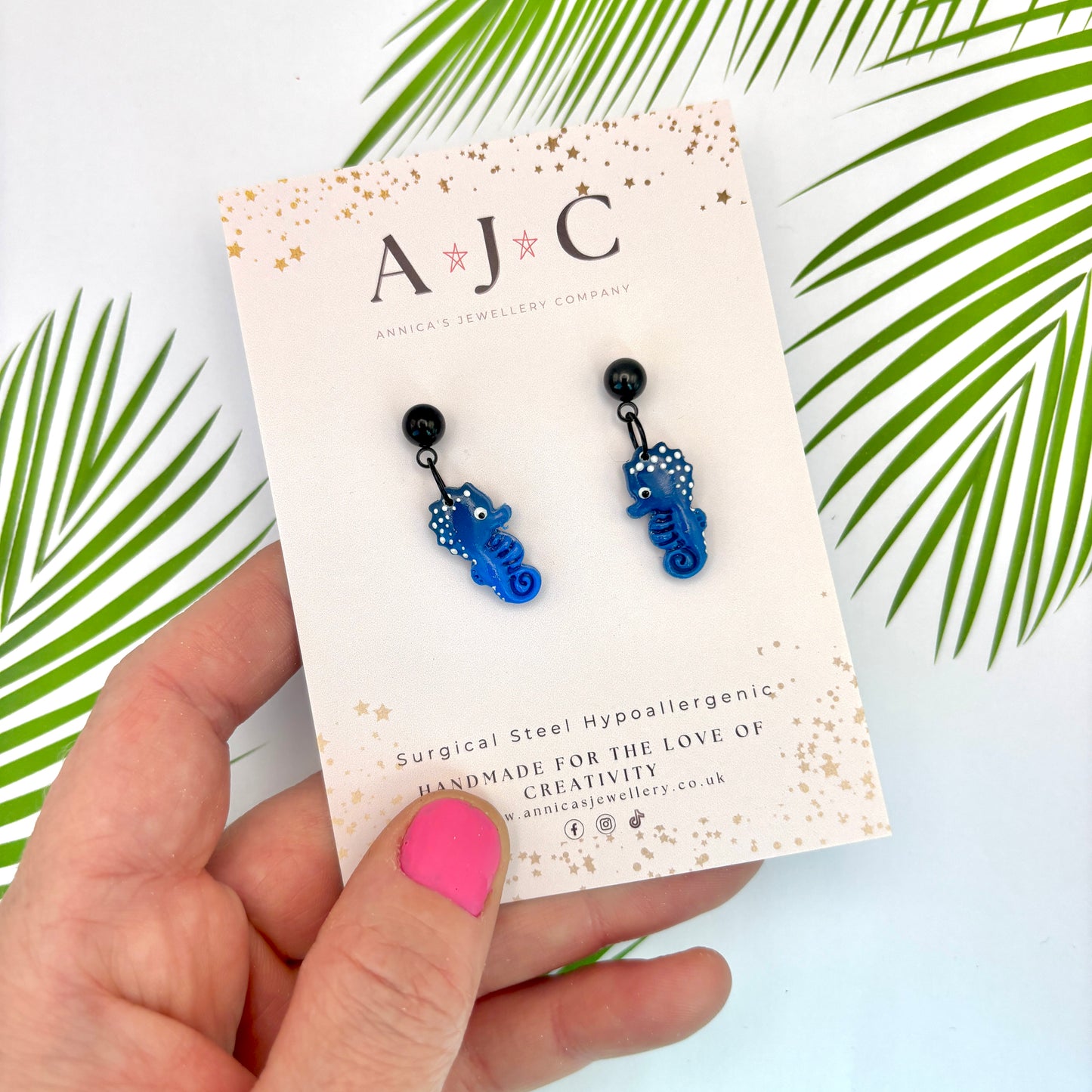 Azure Blue Ombre Seahorse