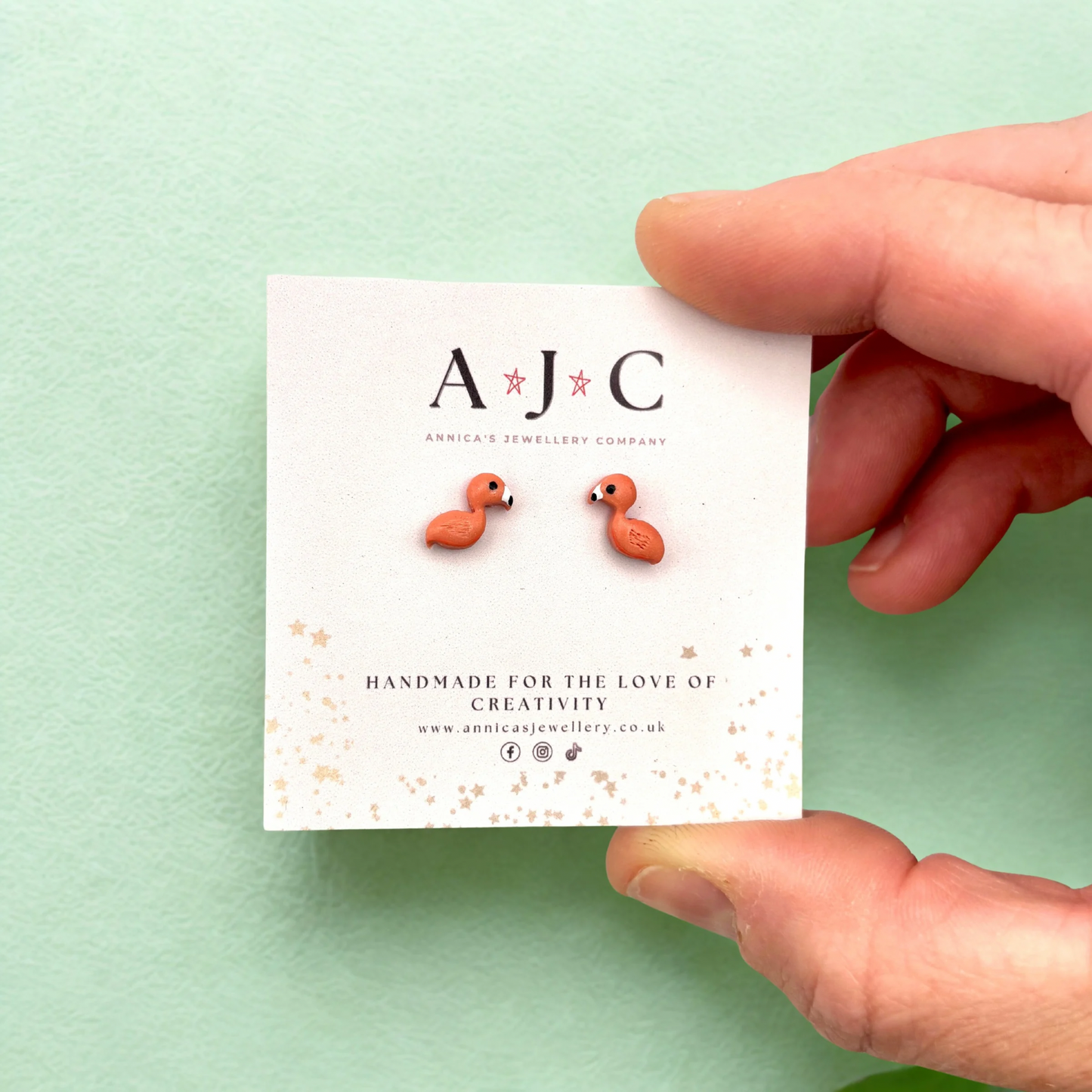 Micro Flamingo Studs