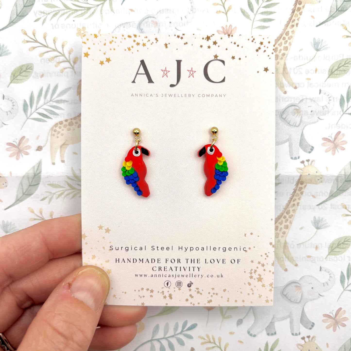 Red Parrot Dangles