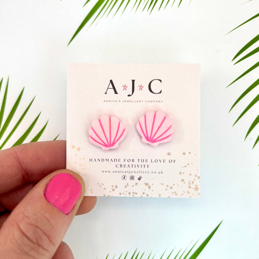 Small Pink Shell with Neon Pink Detail