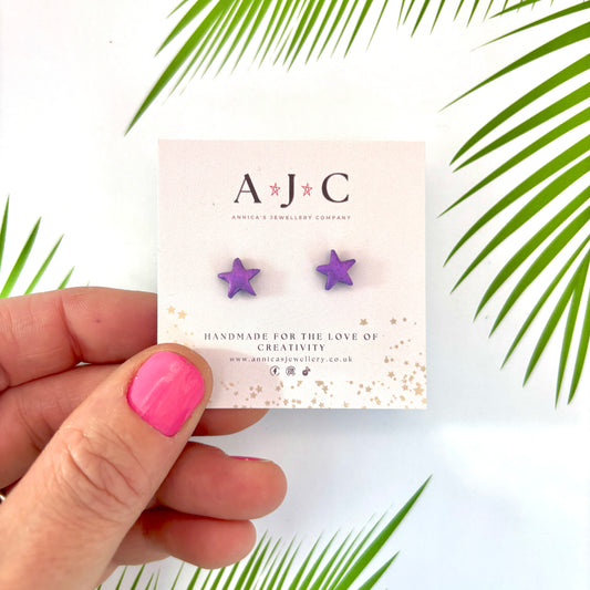 Mini Purple Shimmer Stars
