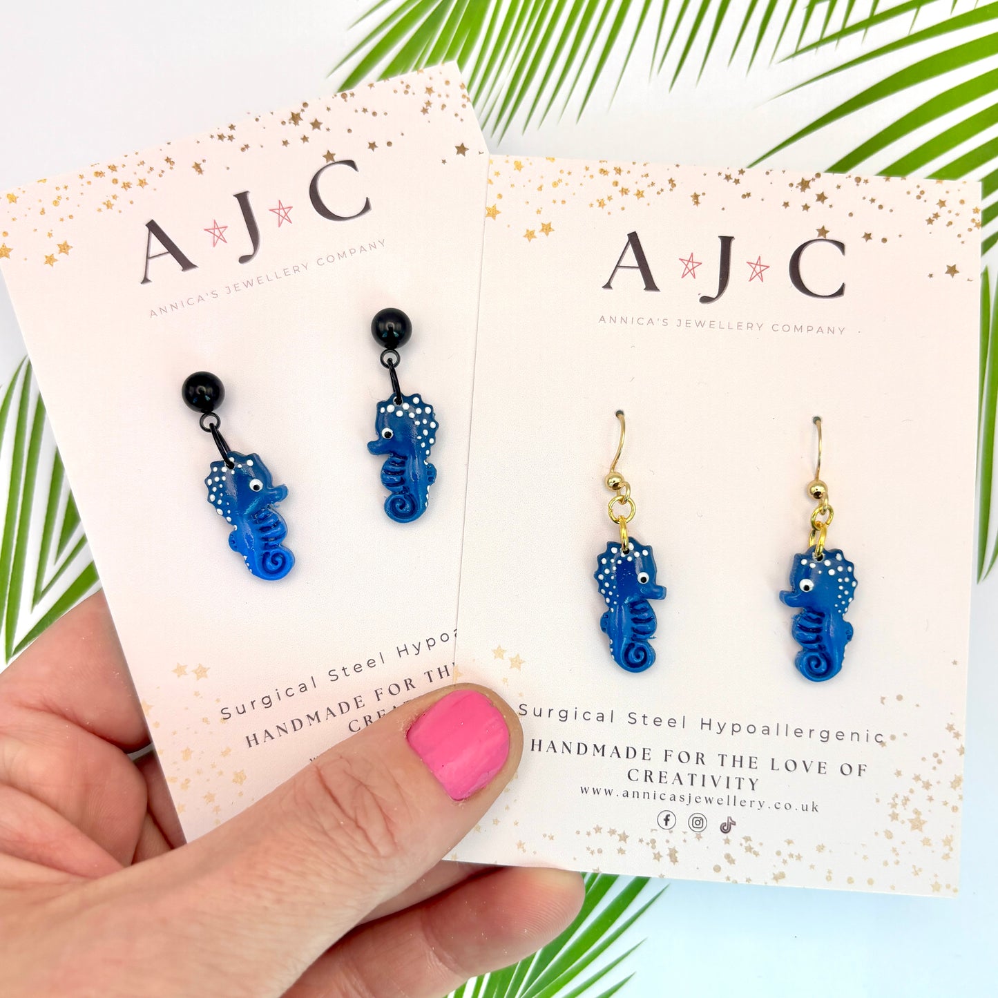 Azure Blue Ombre Seahorse