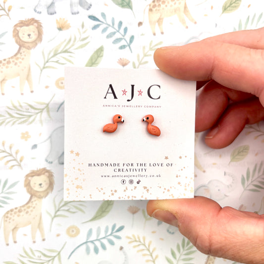 Micro Flamingo Studs