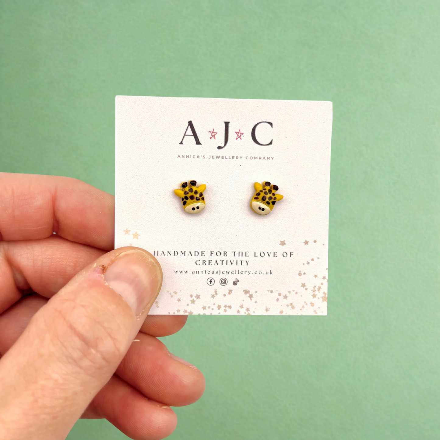 Mini Giraffe Head Studs