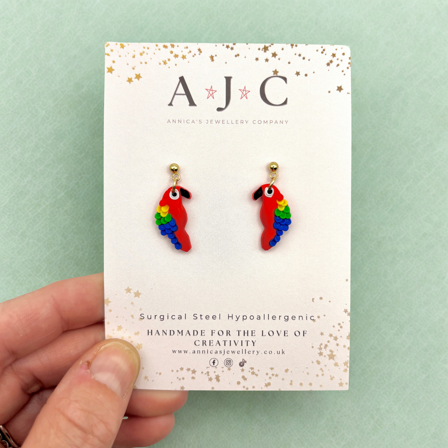 Red Parrot Dangles