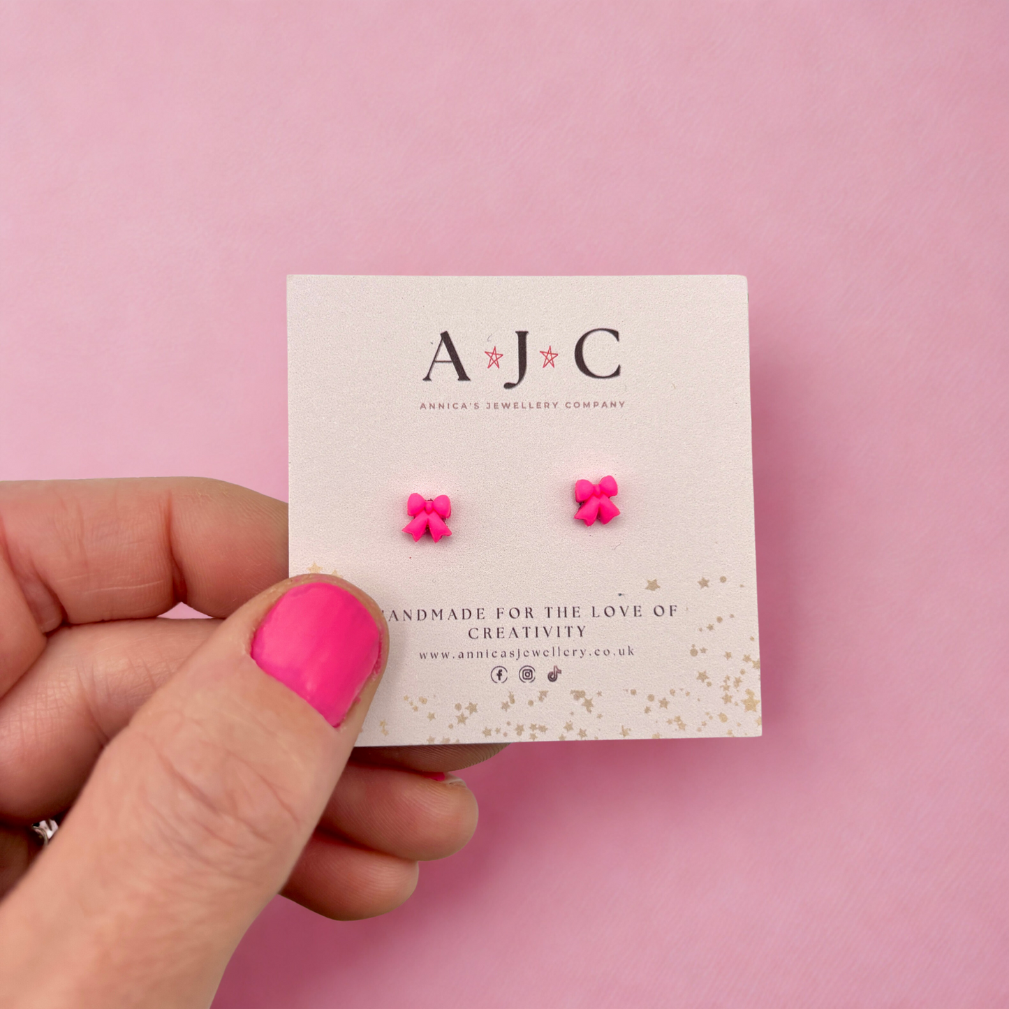 Micro Neon Pink Bows