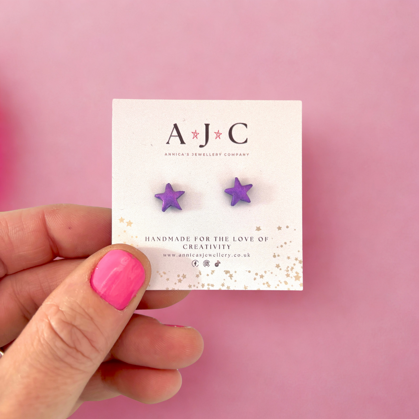 Mini Purple Shimmer Stars