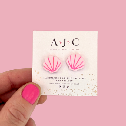 Small Pink Shell with Neon Pink Detail