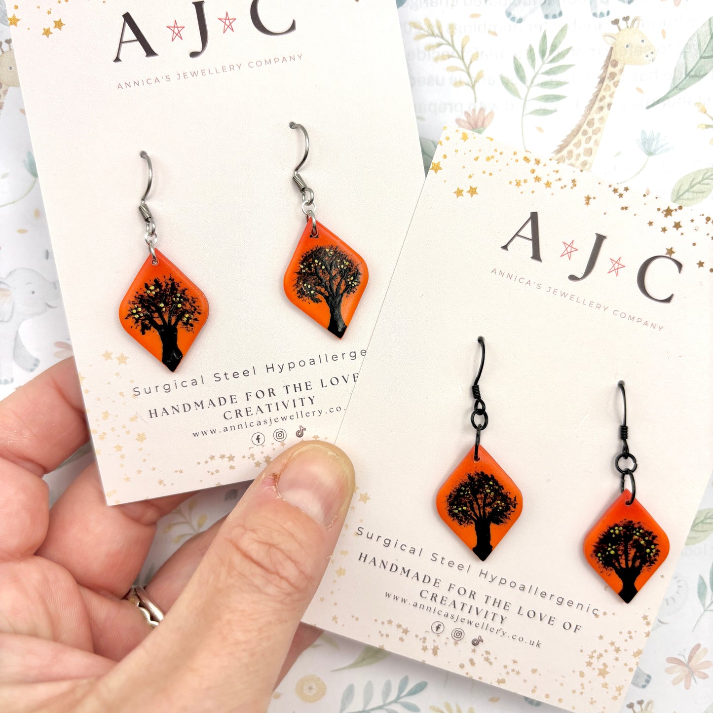 Sunset Tree Of Life Silhouette Dangle